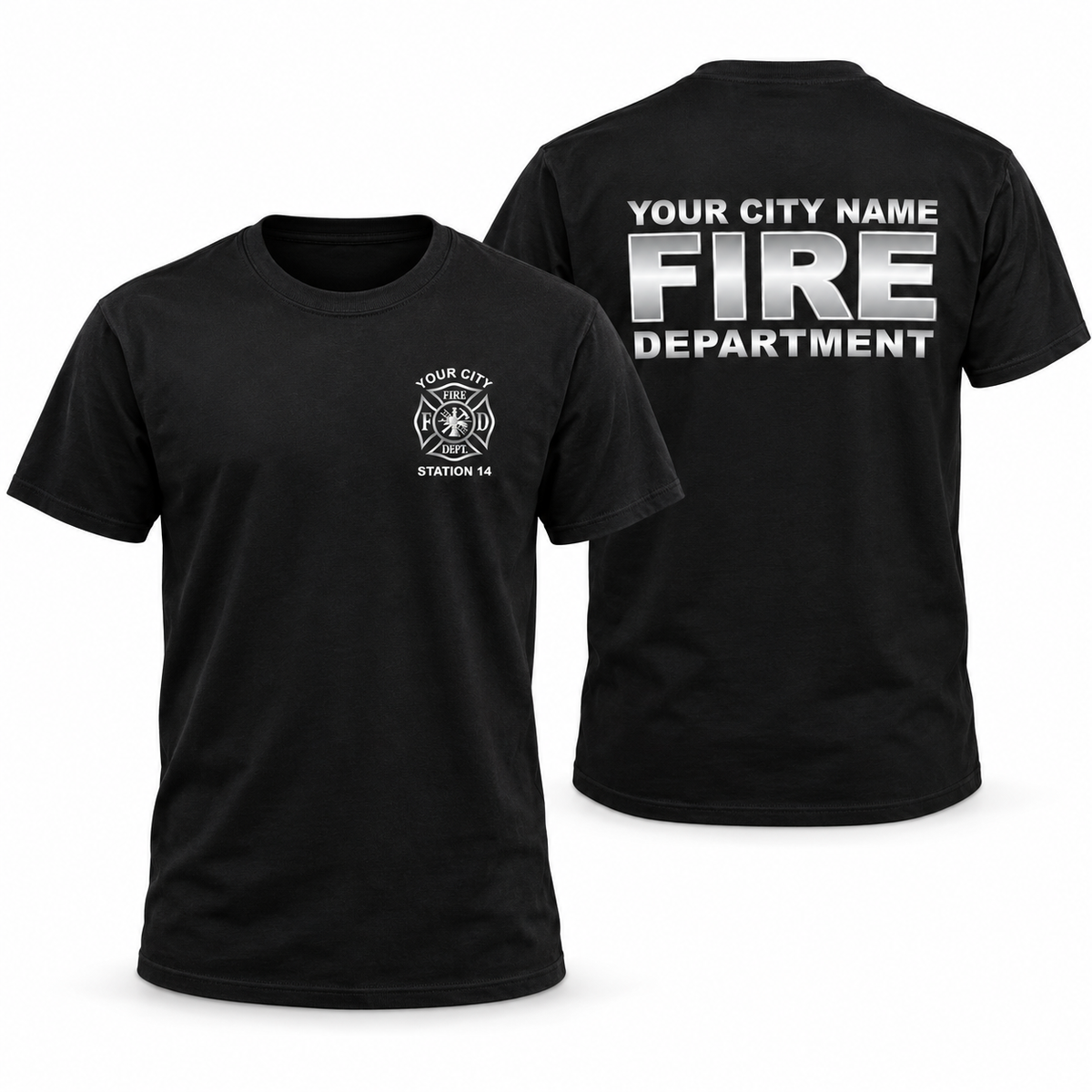 Personalized Fire Department T-Shirt – Your Department (TS-FIRE18)