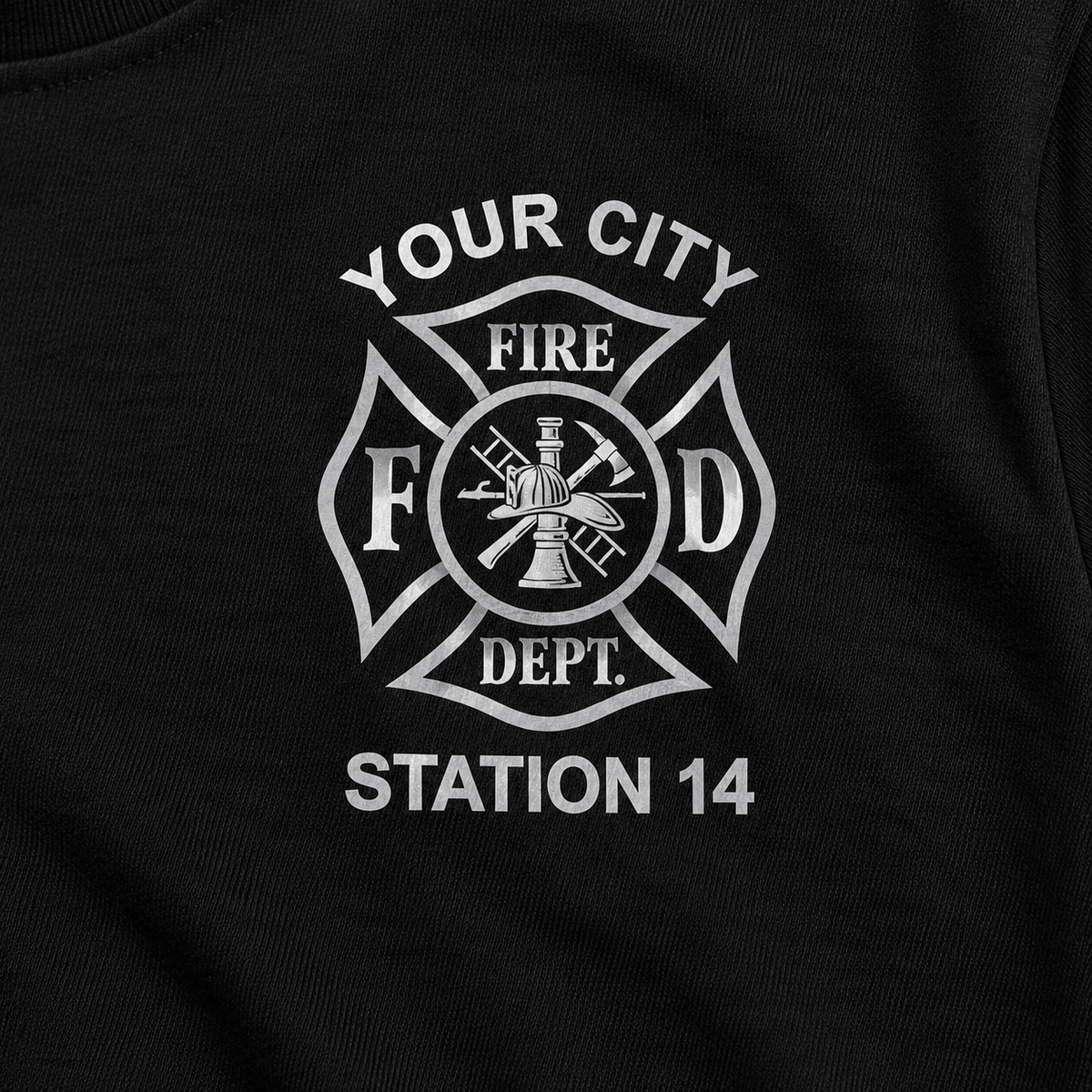 Personalized Fire Department T-Shirt – Your Department (TS-FIRE18)
