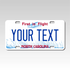 Personalized North Carolina 3" X 6" FRP Plastic License Plate Version 1