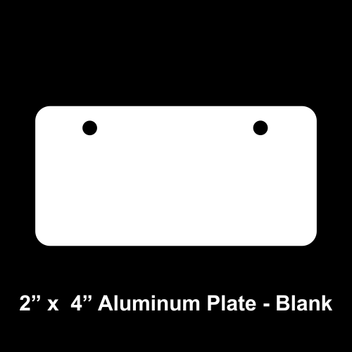 Blank 2" x 4" Aluminum License Plate ( Pack of 5 Bank Plates)