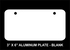 Blank 3" x 6" Aluminum License Plate (Pack of 5 Blank Plates)