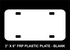 Blank 3" x 6" FRP Plastic License Plate (Pack of 5 Blank Plates)