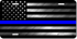 Blue Line Subdued American Flag License Plate