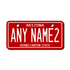 Personalized Arizona 2" X 4" Aluminum License Plate Version 2