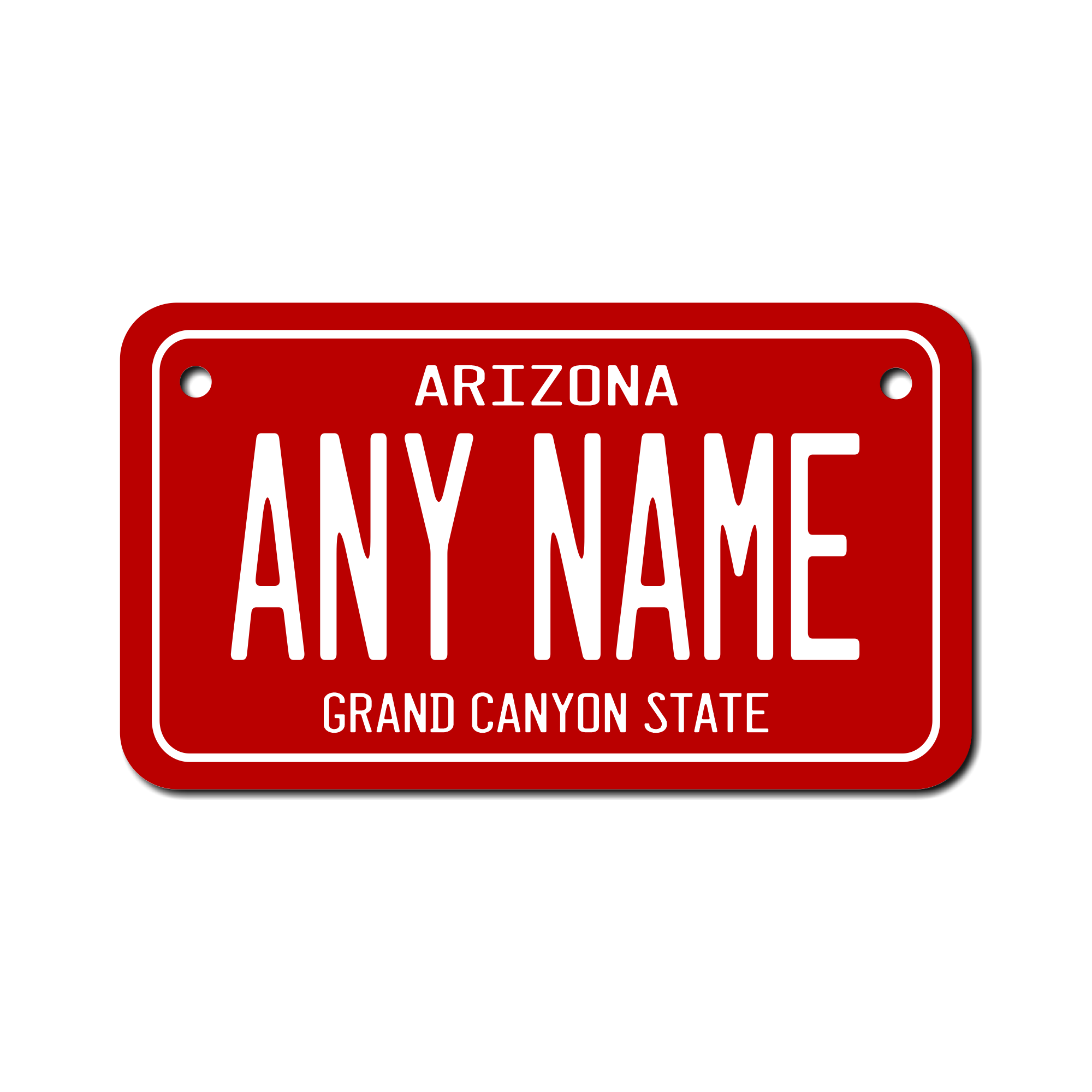 Personalized Arizona 4" X 7" Aluminum License Plate Version 2