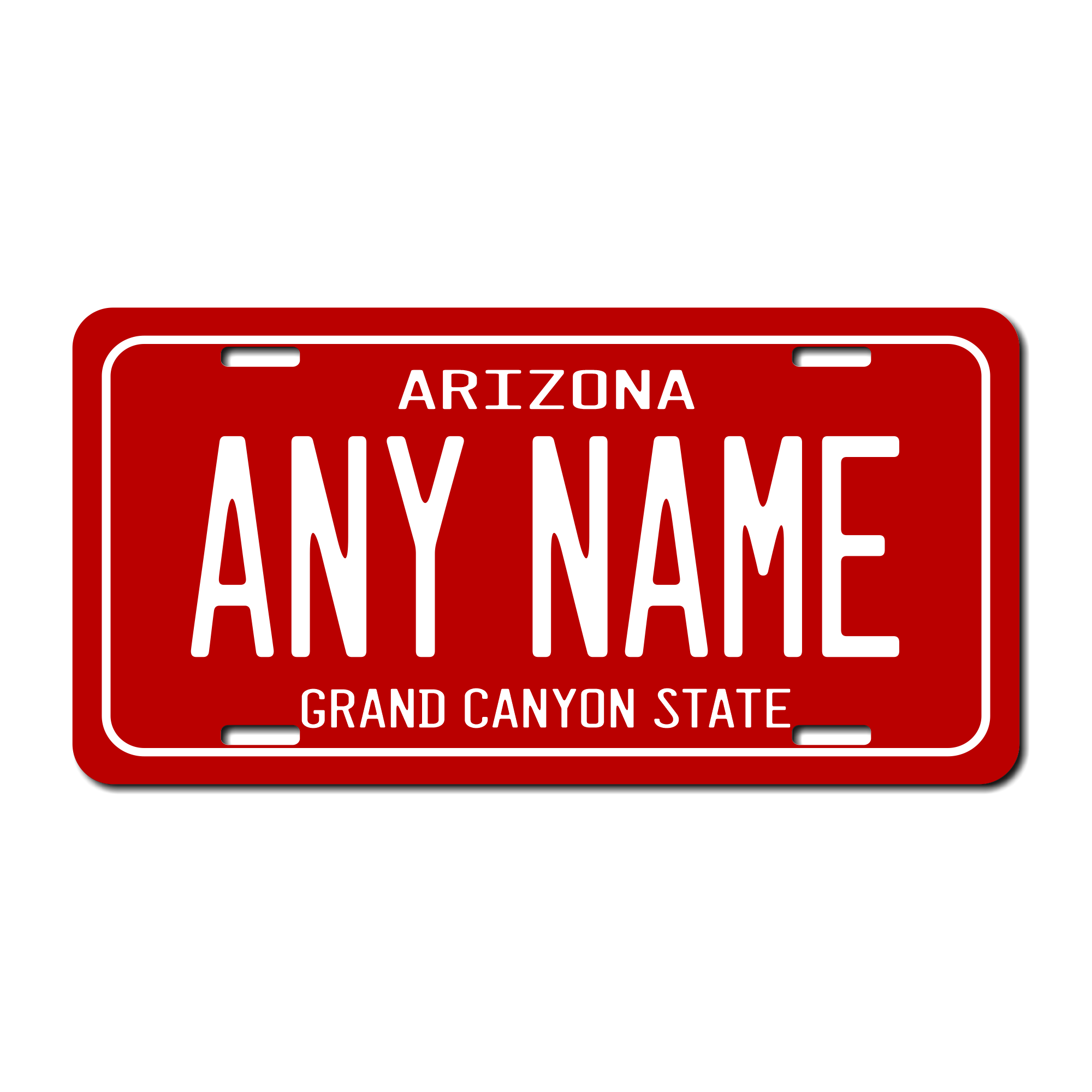 Personalized Arizona 6" X 12" Aluminum License Plate Version 2