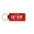 Personalized Arizona 1.5" X 3" Faux Leather License Plate Key Ring Version 2