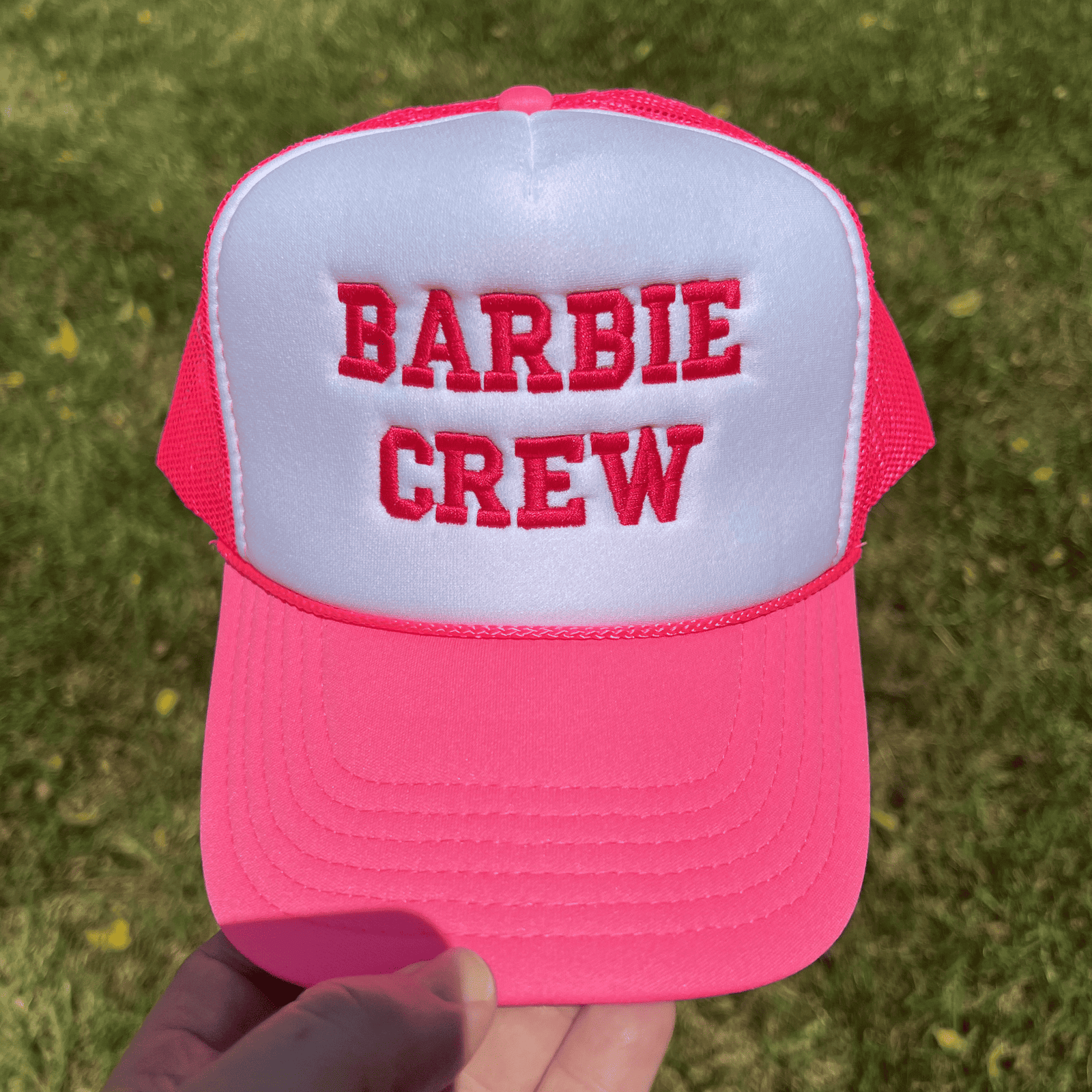 Barbie Crew Pink and white trucker hat