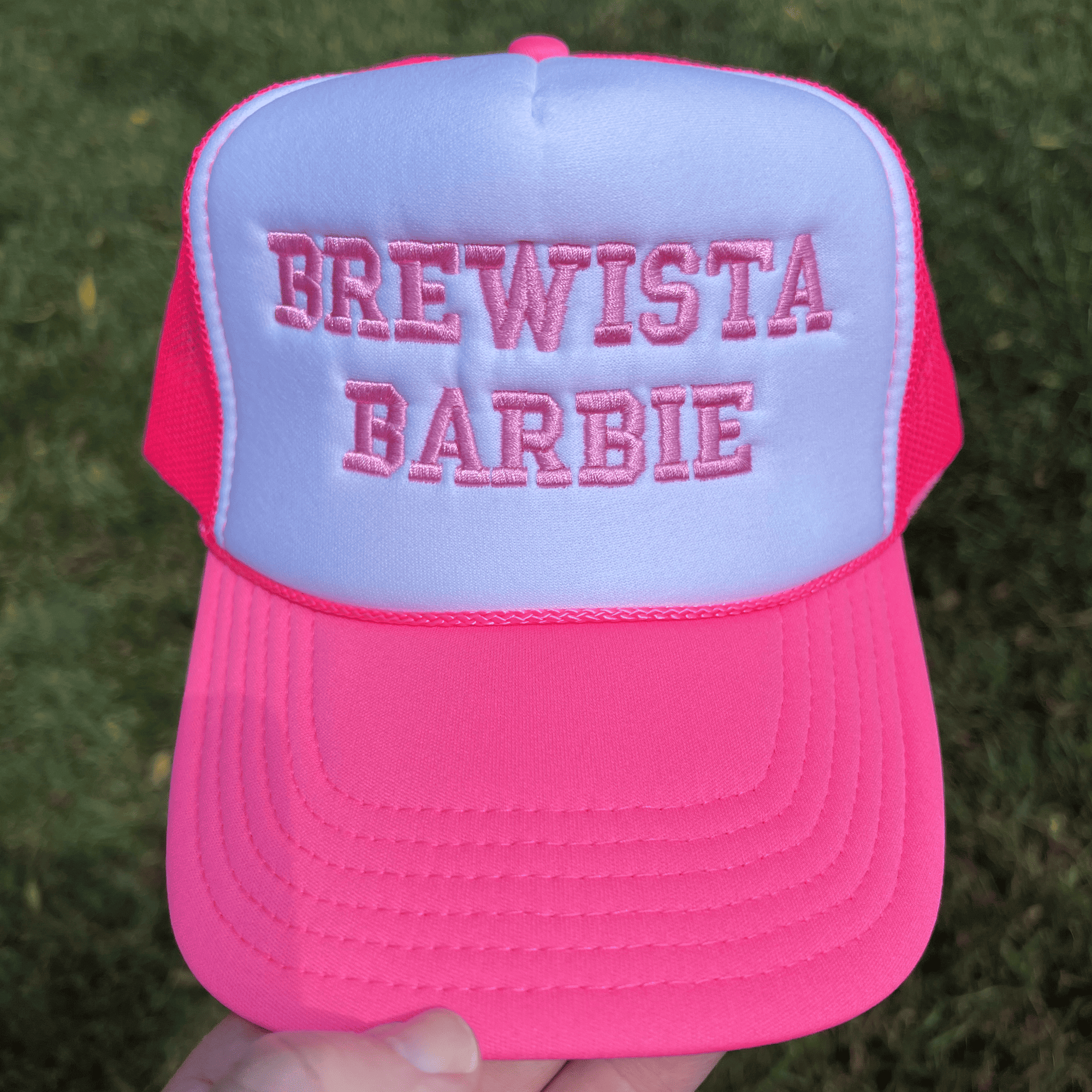 Brewista Barbie  Embroidered Retro Trucker Hat