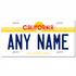 California License Plate Custom Printed With Your Text, Choose Your Plate Size, Enter Your Text - Free Shipping Version 2 
