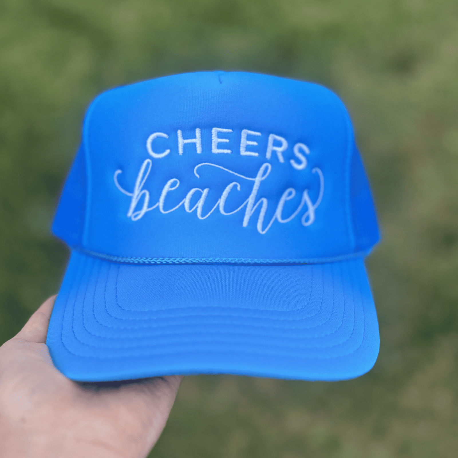 Cheers Beaches Embroidered Retro Trucker Cap