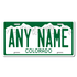 Colorado License Plate Custom Printed With Your Text, Choose Your Plate Size, Enter Your Text - Free Shipping Version 1