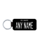 Personalized Delaware 1.5" X 3" Faux Leather License Plate Key Ring Version 2