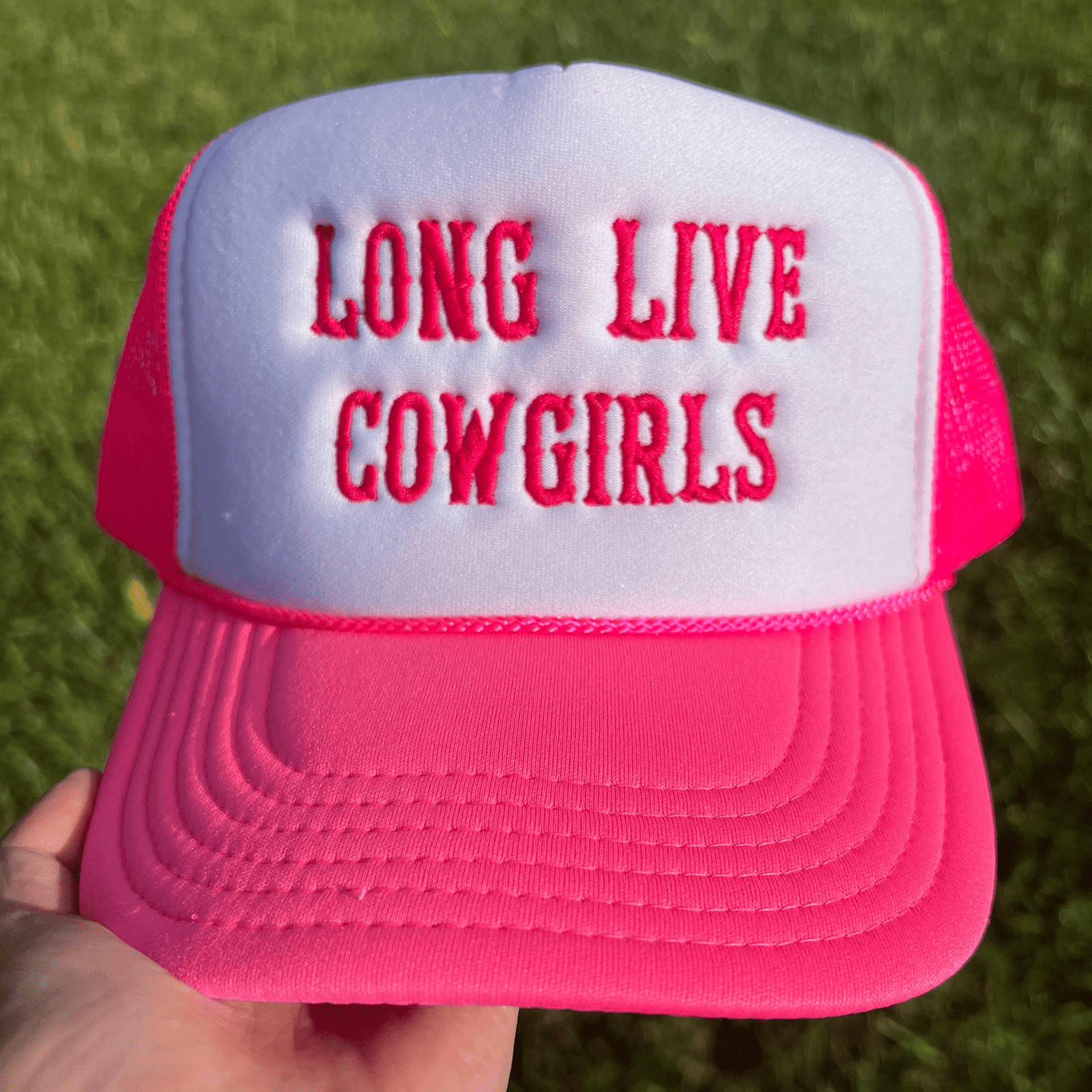 Long Live Cowgirls Embroidered Trucker Hat