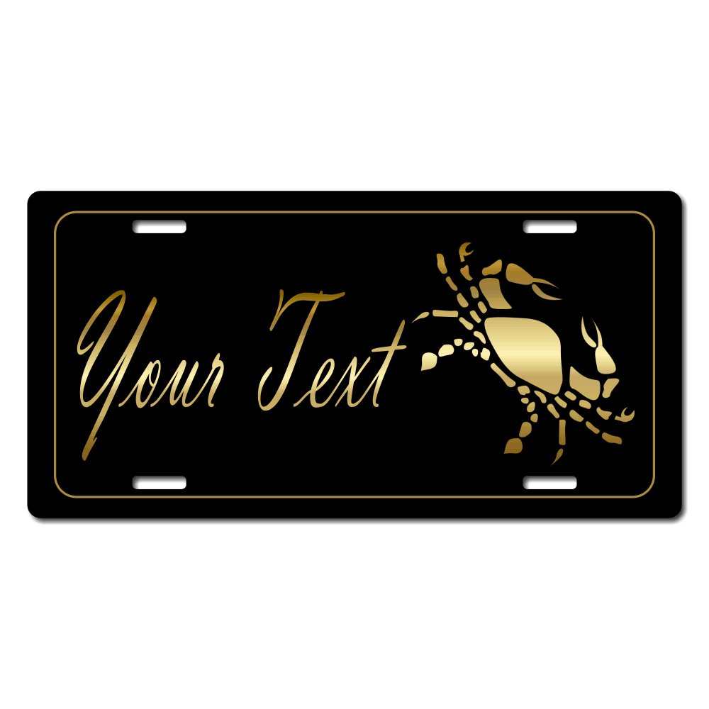 Cancer Background Plate Custom Printed With Your Text, Choose Your Plate Size, Enter Your Text - Free Shipping  