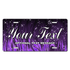 Purple Sparkle Background Plate Custom Printed With Your Text, Choose Your Plate Size, Enter Your Text - Free Shipping