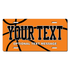 Basketball Background Plate Custom Printed With Your Text, Choose Your Plate Size, Enter Your Text - Free Shipping