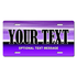 Purple Background Plate Custom Printed With Your Text, Choose Your Plate Size, Enter Your Text - Free Shipping 