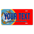 Coast Guard Seal / Red Background License Plate Custom Printed With Your Text, Choose Your Plate Size, Enter Your Text - Free Shipping