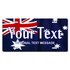 Australian Flag Plate Custom Printed With Your Text, Choose Your Plate Size, Enter Your Text - Free Shipping
