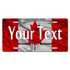 Canada Flag Plate Custom Printed With Your Text, Choose Your Plate Size, Enter Your Text - Free Shipping
