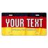 Germany Flag Plate Custom Printed With Your Text, Choose Your Plate Size, Enter Your Text - Free Shipping