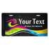 Colorful Swirl Design Ver 1 Plate Custom Printed With Your Text, Choose Your Plate Size, Enter Your Text - Free Shipping