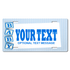 Baby Blocks License Plate Custom Printed With Your Text, Choose Your Plate Size, Enter Your Text - Free Shipping 