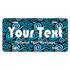 Blue Swirl Background Plate Custom Printed With Your Text, Choose Your Plate Size, Enter Your Text - Free Shipping