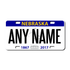 Personalized Nebraska 3" X 6" FRP Plastic License Plate Version 3