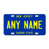 Personalized New Jersey 3" X 6" FRP Plastic License Plate Version 3