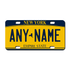 Personalized New York 3" X 6" FRP Plastic License Plate Version 2