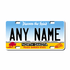 Personalized North Dakota 3" X 6" FRP Plastic License Plate Version 1