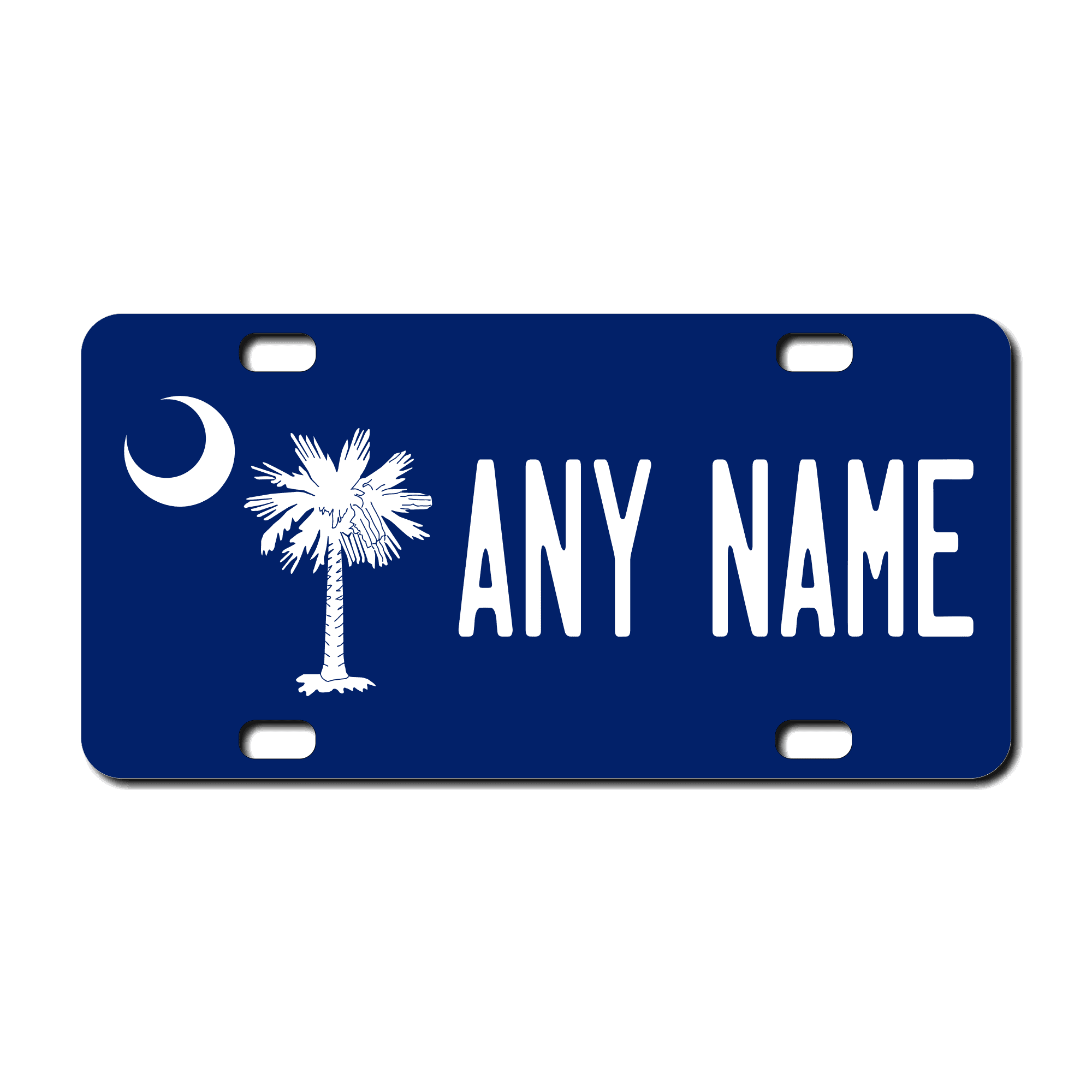 Personalized South Carolina 3" X 6" FRP Plastic License Plate Version 3