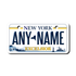 Personalized New York 2" X 4" Aluminum License Plate Version 4