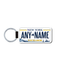 Personalized New York 1.5" X 3" Faux Leather License Plate Key Ring Version 4