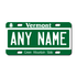 Personalized Vermont 3" X 6" FRP Plastic License Plate Version 1